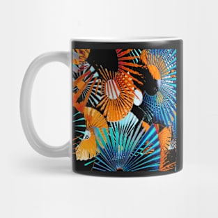 Tropical night abstract digital geometric art Mug